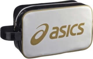 【ASICS/アシックス】 エナメルシューズケースL ホワイトxゴールド ユニセックス アシックス